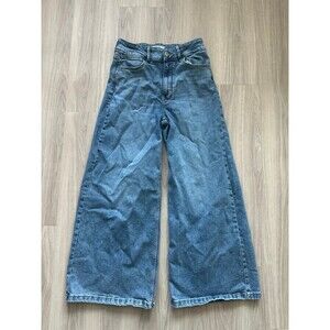 Wrangler Women's High-Rise Wide Leg A-line Crop Jean size 2‎
